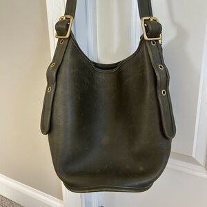 Vintage Coach Bucket Bag Olive Green